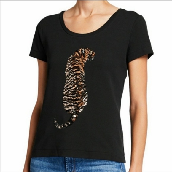 H&M Tops - NWT H&M Sequin Tiger Short Sleeve T-Shirt